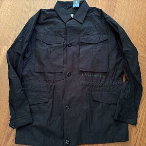 NEW Mens G-Star Raw Black Pabe Poplin Field Military Jacket Size Large
